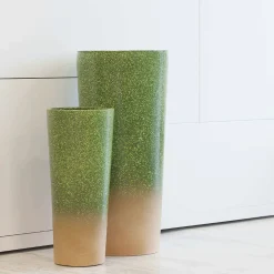 Belmont Small Speckled Green-To-Beige Vase