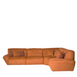 Beluga orange modular corner sofa