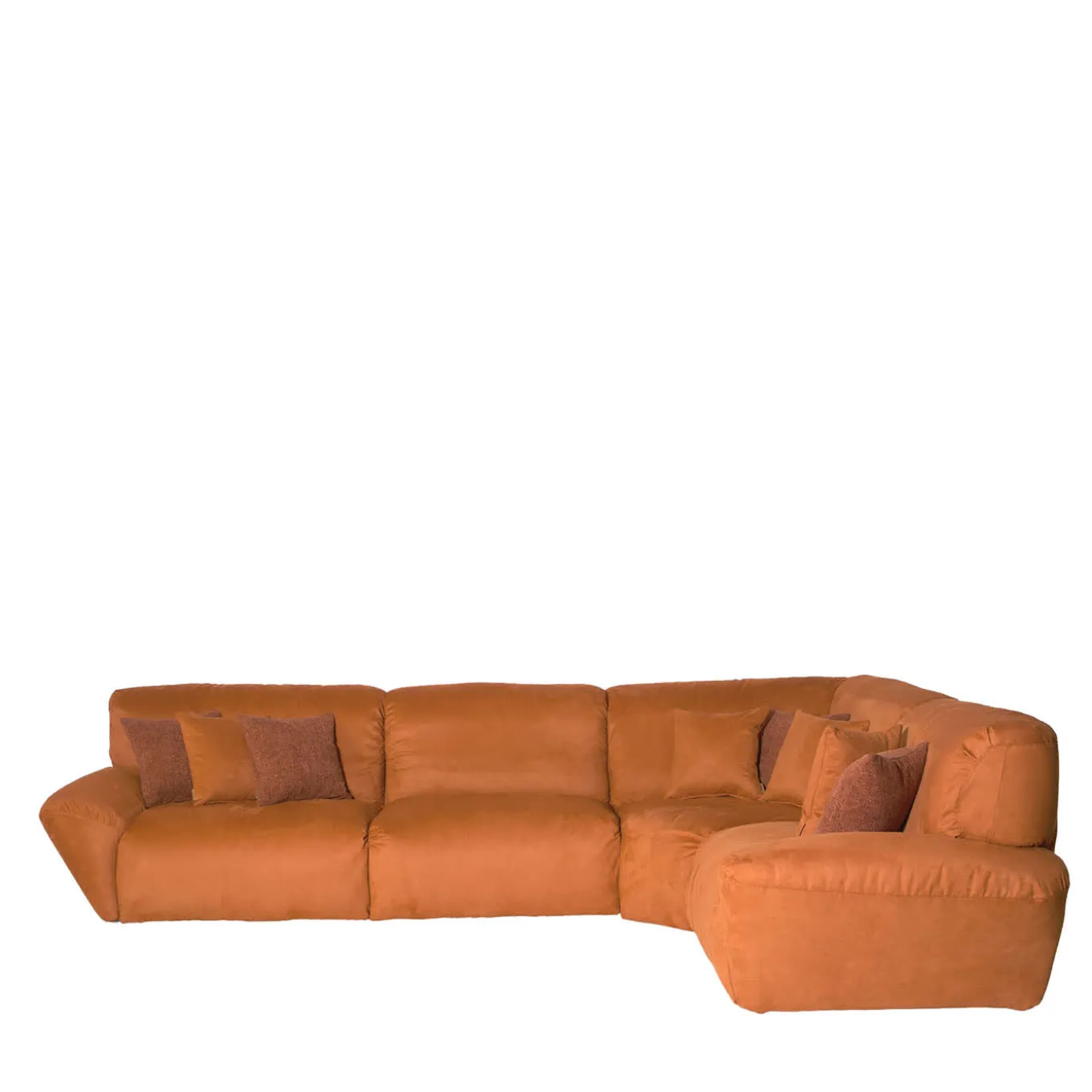 Beluga orange modular corner sofa