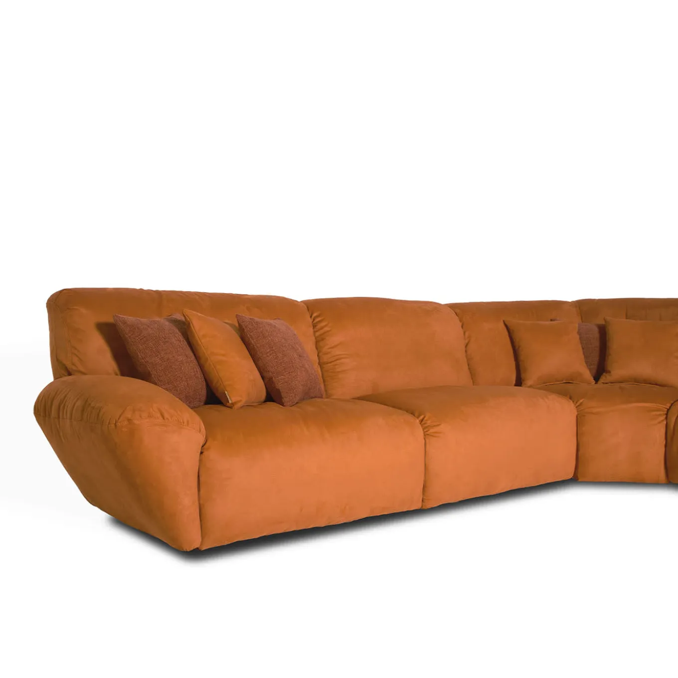 Beluga orange modular corner sofa