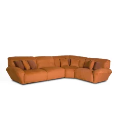 Beluga orange modular corner sofa