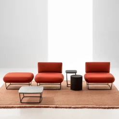 Bernard Orange Large Ottoman