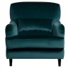 Bernini teal blue velvet classic armchair