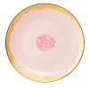 Berry Set of 2 Pink Dessert Plates with Dripping-Like Rim