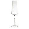 Beviamo Set of 6 Flutes with Twisted Stem