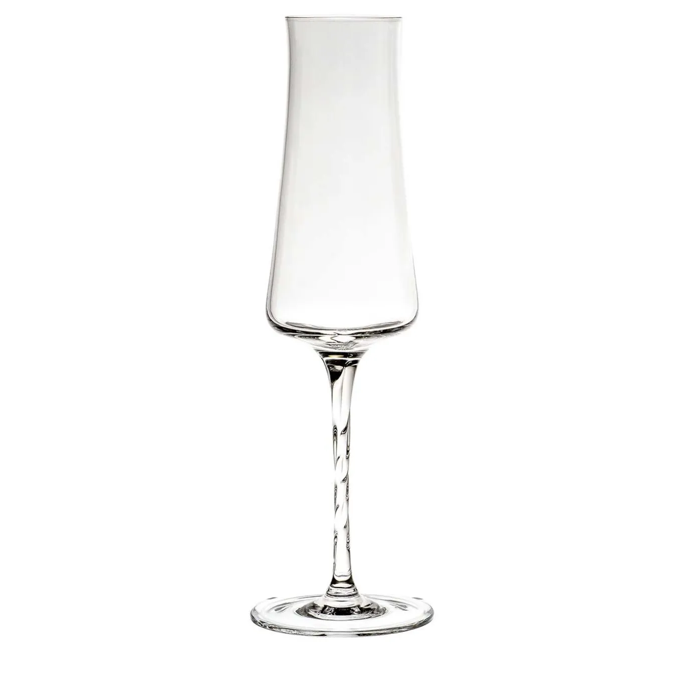 Beviamo Set of 6 Flutes with Twisted Stem