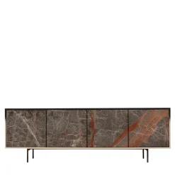 Beyond 4-Door Ombra di Caravaggio Marble Sideboard