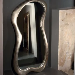 BI Large Avant-Garde-Style Silvery Mirror