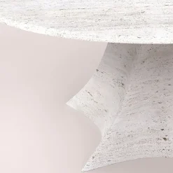 Bianca Round Travertine Table
