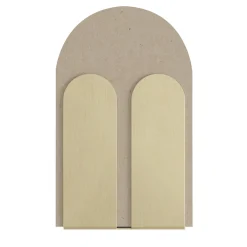 Bifora Beige Lecce Limestone & Brushed Brass Wall Lamp by Apospersano