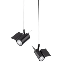 Big & Small Matt Black Rondine Pendants