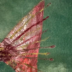 Big Fish Green Velvet Hand-Painted Tapestry