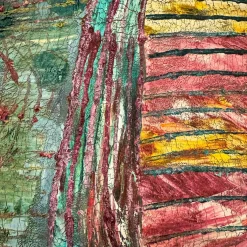 Big Fish Green Velvet Hand-Painted Tapestry