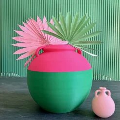 Big Numa XXL Bicolor Green And Fucsia Amphora