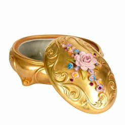 BIG OVAL JEWEL BOX - GOLD