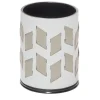 Bino White Bin with Beige Cancun Pattern