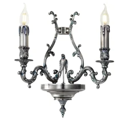 Bird 2-Light Blue-Silvery Sconce