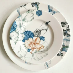 Bird Song Set of 2 Polychrome Bread Plates #1