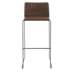 Bizzy Brown Woven Bar Stool