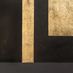 Black & Gold Wood Bed Headboard