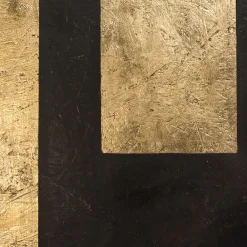 Black & Gold Wood Bed Headboard