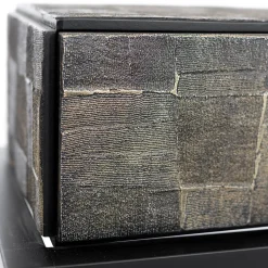 Black & Gold Wood Nightstand