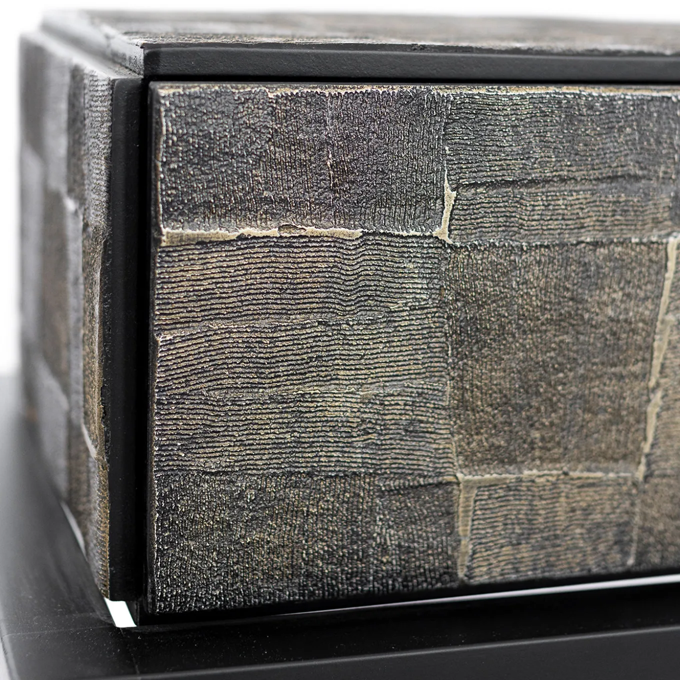 Black & Gold Wood Nightstand