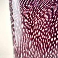 Black & White Filigree Murrine Tall Vase