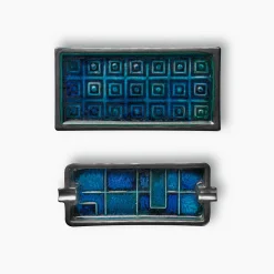 Black and Blue Set Box and Ashtray by Aldo Londi