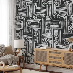 Black and White Abstract Wallpaper