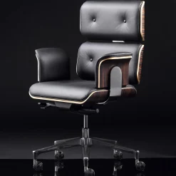 Black Armadillo/2 Swivel Armchair by Rainer Bachschmid