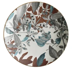 Black Dragon Pool Porcelain Soup Plate With Leaves #6