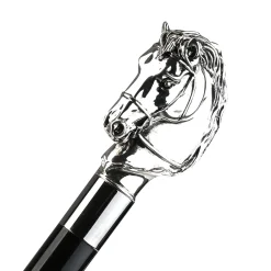 Black Honeycomb Umbrella with Horse Handle
