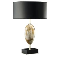 Black Horn Table Lamp