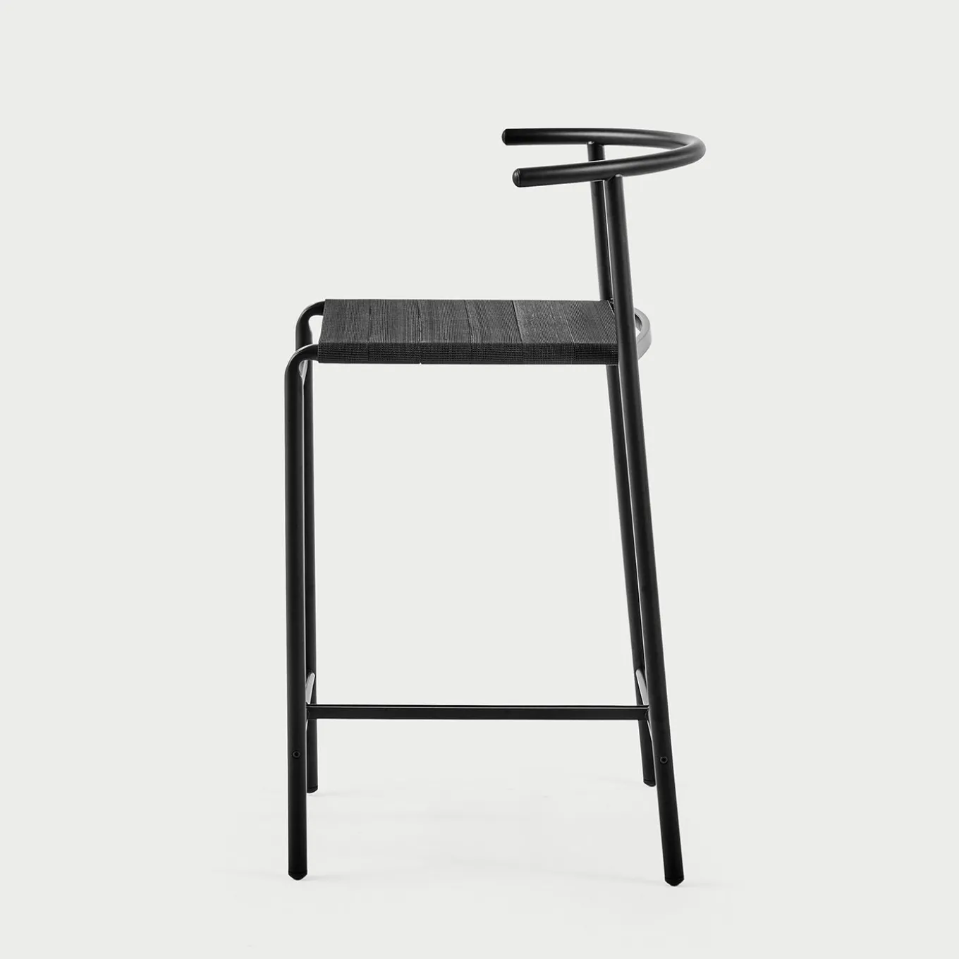 Black Kitchen Stool with Lasten Seat