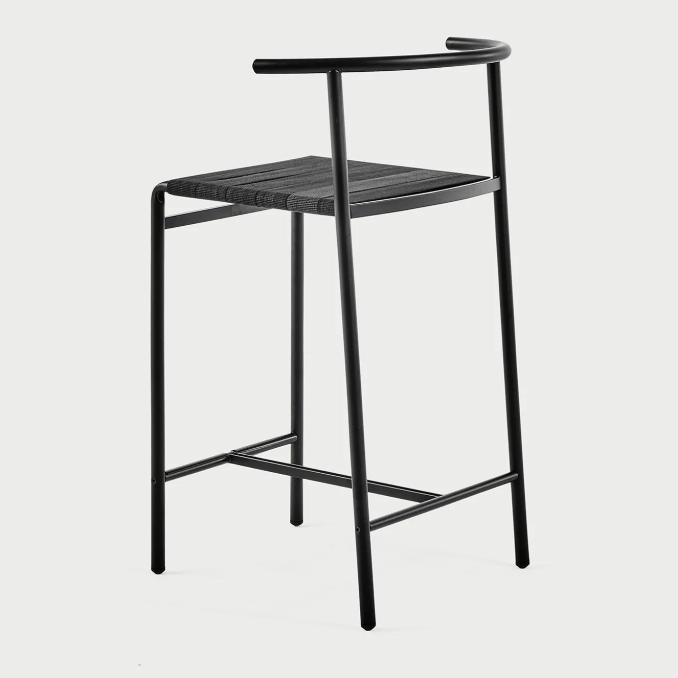 Black Kitchen Stool with Lasten Seat