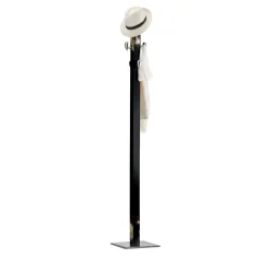 Black Lacquered Wood Coat Stand