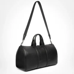 Black Leather Duffle Bag