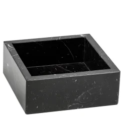 Black Marble Guest Towel Tray