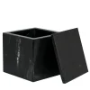 Black Marquina Marble Cubic Box with Lid