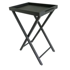 Black Notte Leather Tray Servier Plateau