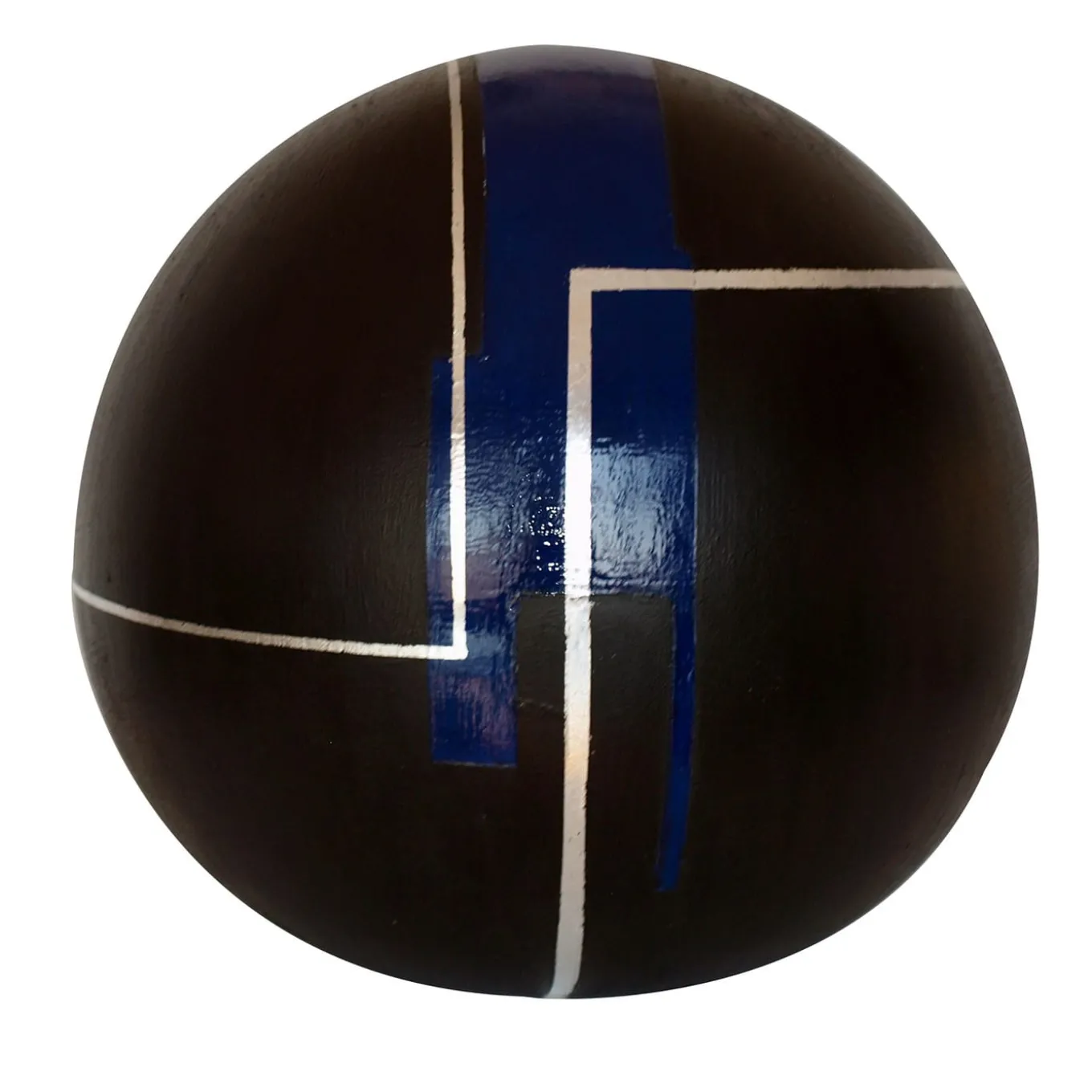 Black Silver and Blue Decorative Globe #79