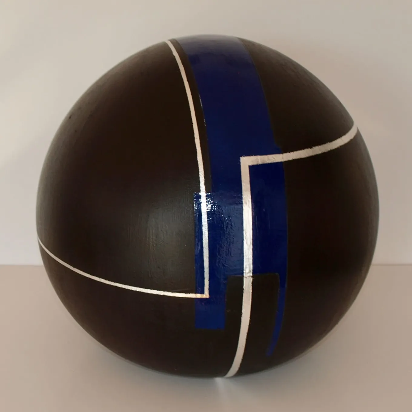 Black Silver and Blue Decorative Globe #79