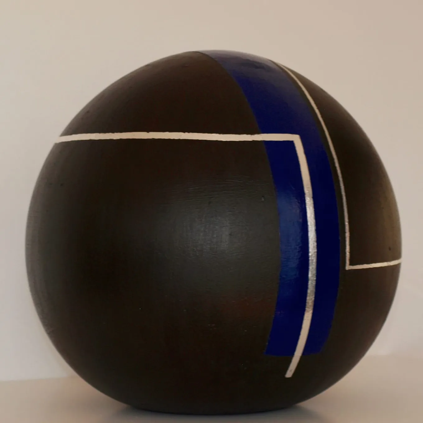 Black Silver and Blue Decorative Globe #79