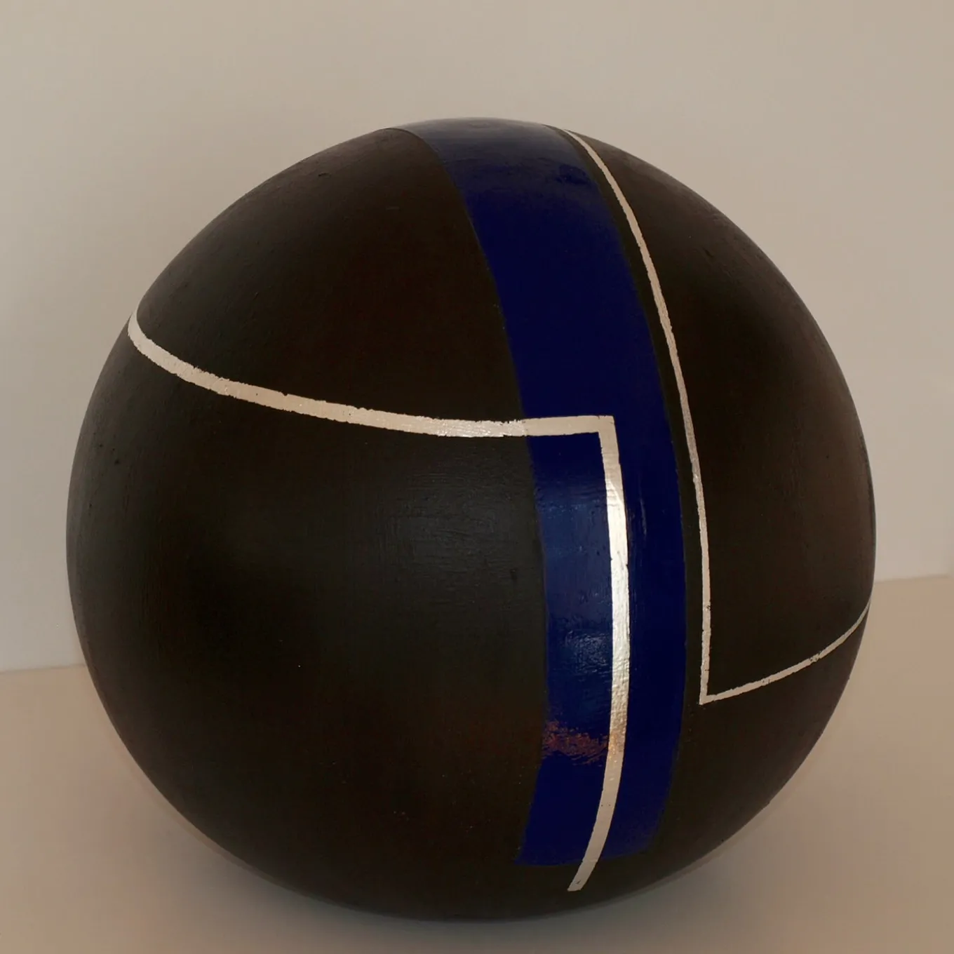 Black Silver and Blue Decorative Globe #79