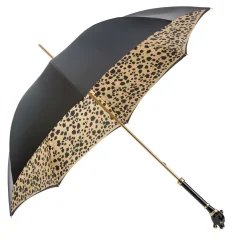 Black Umbrella with Black Panther Handle