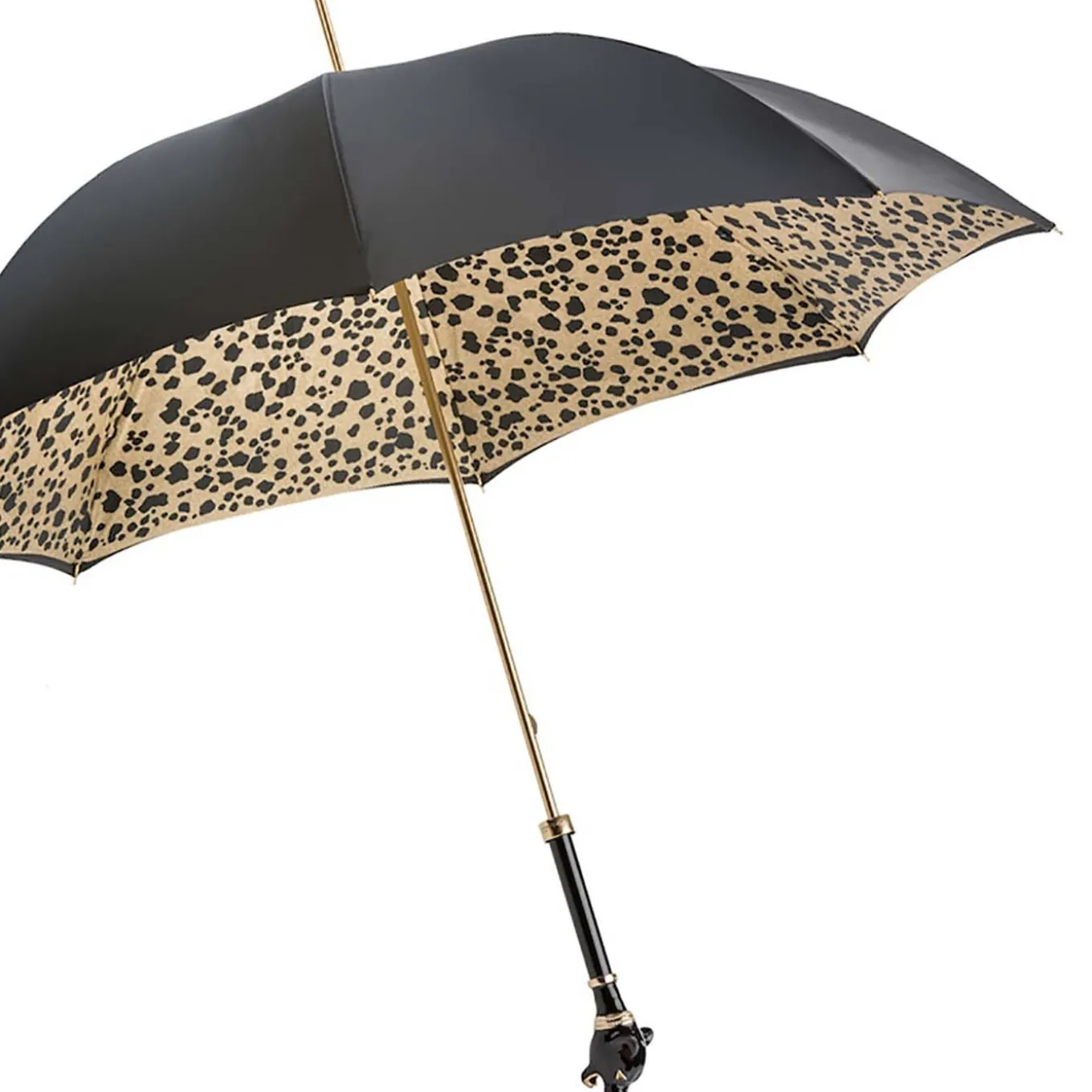 Black Umbrella with Black Panther Handle