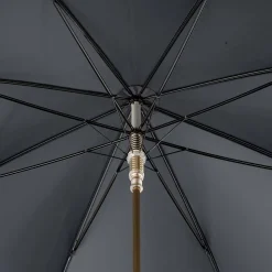 Black Umbrella with French Bulldog Handle