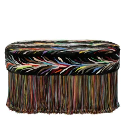 Black with Multicolor Patchwork Limited Edition Bench
