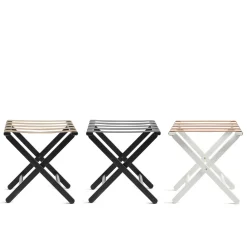 Black Wood & Leather Luggage Stand #2